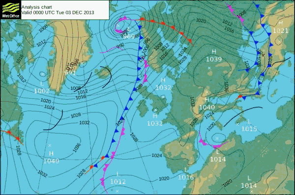 North Sea Weather Charts